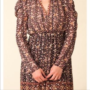 ULLA JOHNSON ALESSANDRA DRESS IN MIDNIGHT